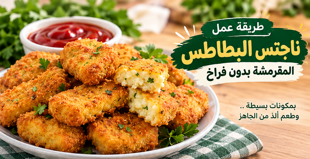 طريقة عمل ناجتس البطاطس المقرمشة بدون فراخ بخطوات سهلة